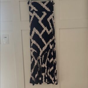 Anthropologie Black and Cream Maxi Skirt